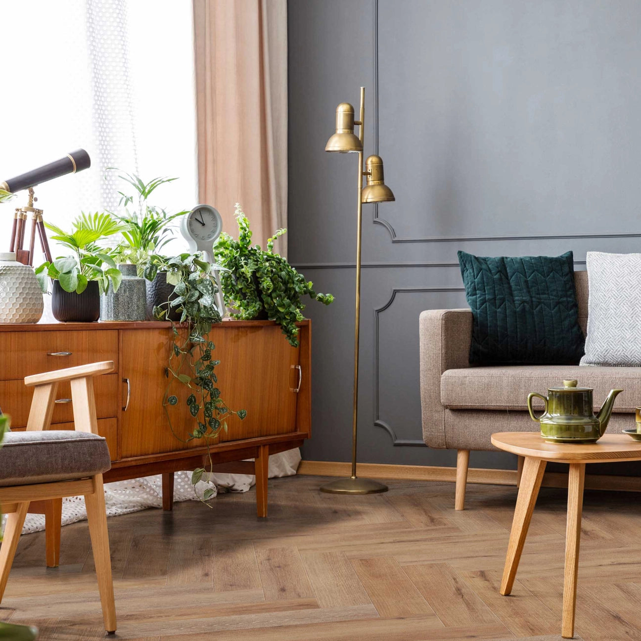 Solidfloor LVT Comfort Click Mansion Herringbone Dark Oak