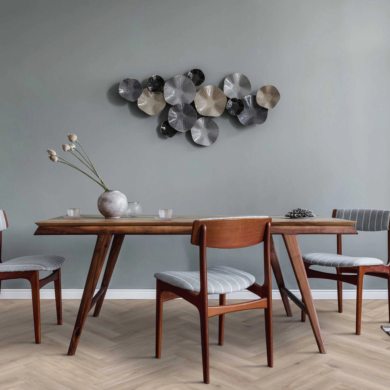 LVT Dryback Mansion Herringbone Dust Oak