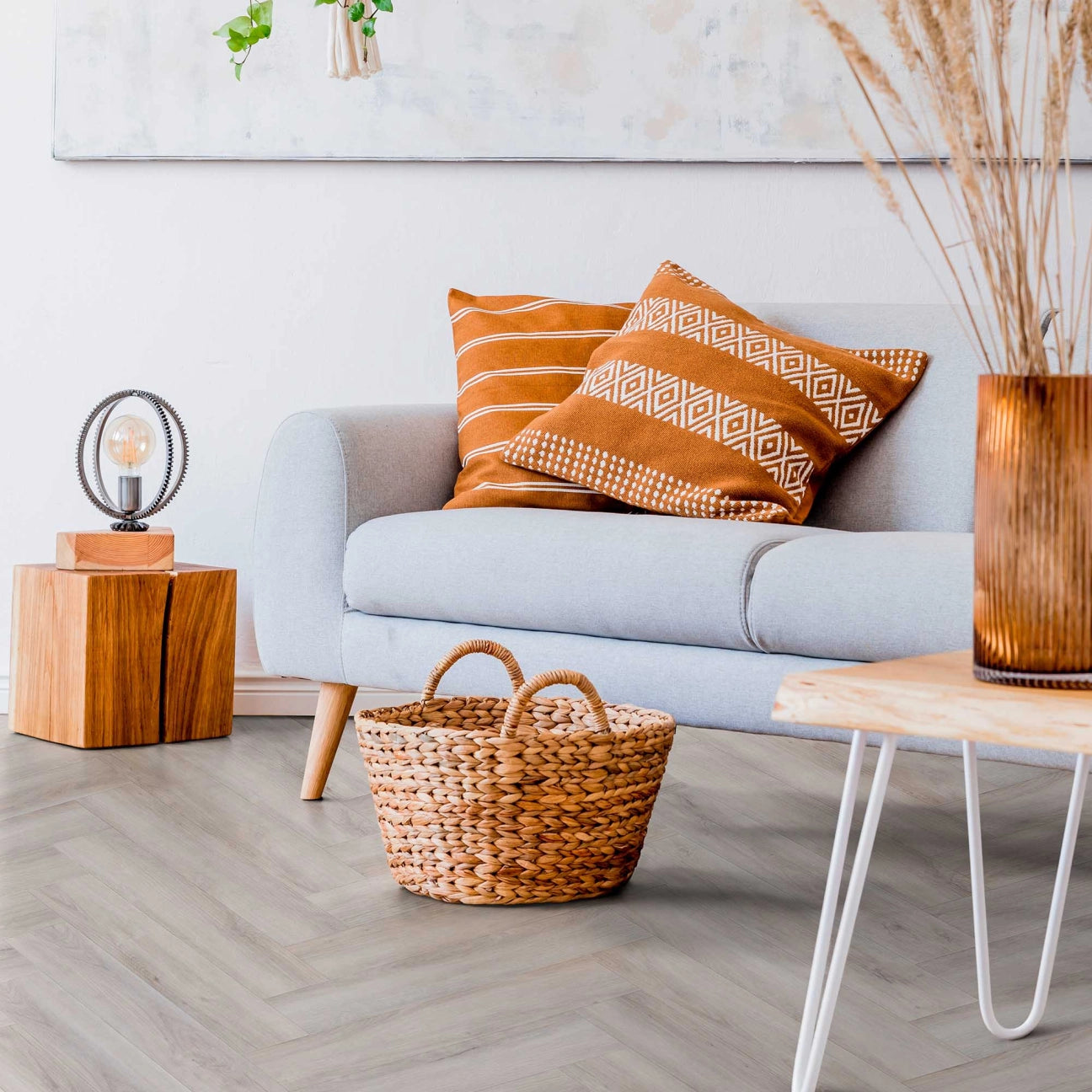 LVT Dryback Mansion Herringbone Sand Oak