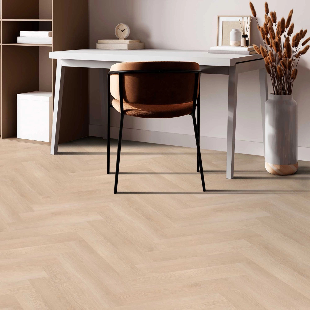 Solidfloor LVT Comfort Click Mansion Herringbone Ivory Oak