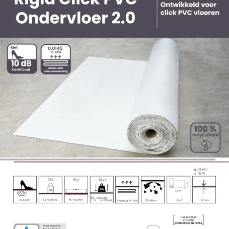 Floer Floer Rigid Click PVC Ondervloer 2.0 met 10dB