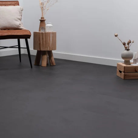 Floer Tegel Click PVC - Betonlook Zwart