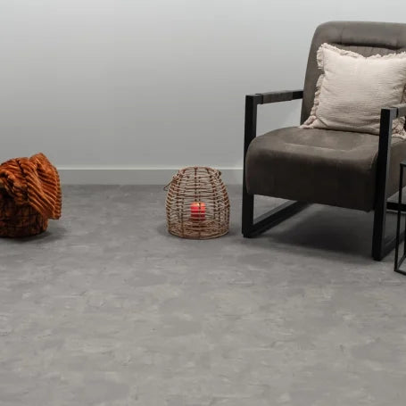 Floer Tegel PVC - Betonlook Grijs