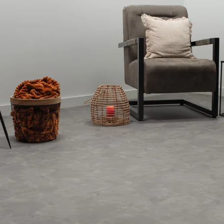 Floer Tegel PVC - Betonlook Grijs
