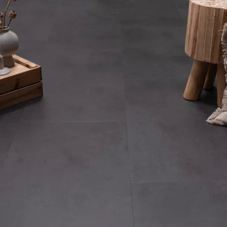 Floer Tegel PVC - Betonlook Zwart