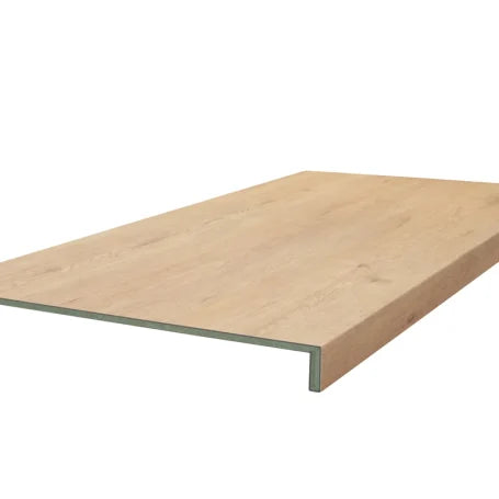 Floer Trap Overzettreden - Grijsbeige Eiken Dubbeltrede 138 cm