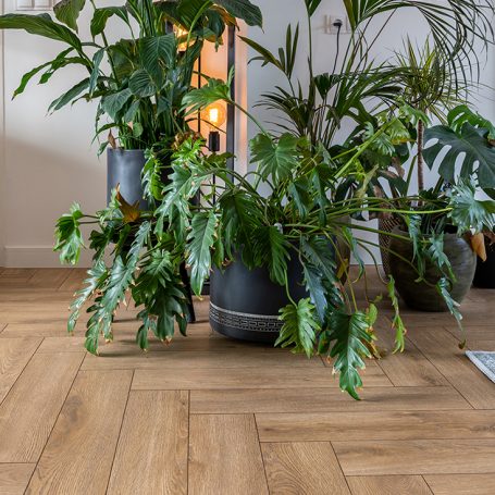 Floer Visgraat Laminaat - Bruin Eiken (Uitlopend)