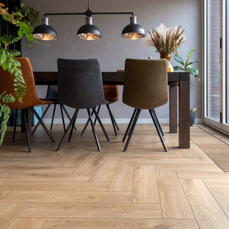 Floer Visgraat Laminaat - Bruin Eiken (Uitlopend)